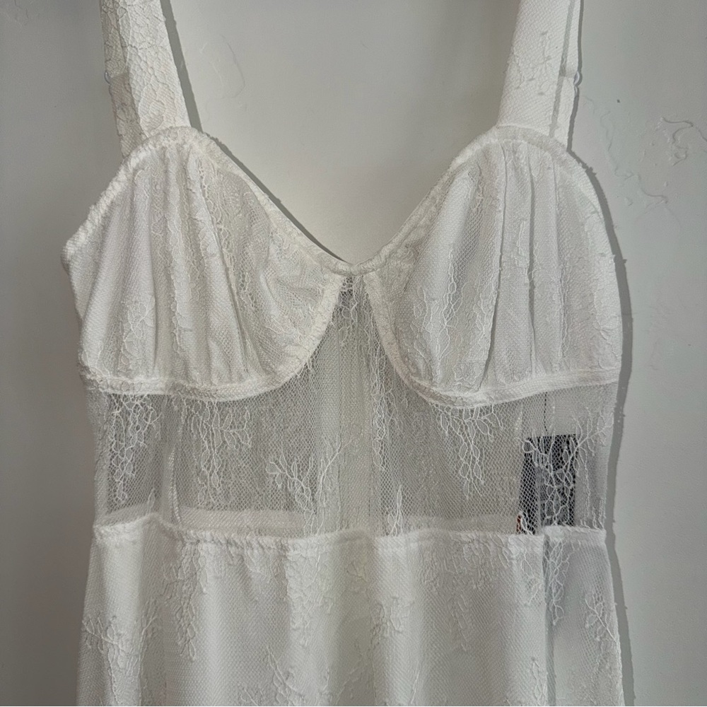 DANIELLE BERNSTEIN White Lace Slip - Picture 3 of 7